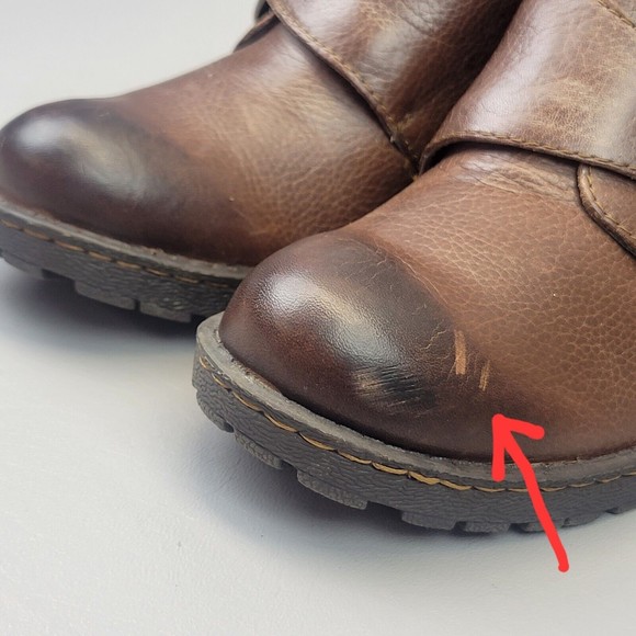 BOC Born Concepts Women's Sz 6.5 US/37‎ EU Brown Leather Zip Heeled Shoes C03752 - Picture 7 of 16